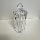 Julia 5 5  24  Lead Crystal Box Biscuit Candy Ribbed Jar Compare W lenox