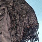 Antique Victorian Mourning Bodice Jacket With Jet Bead Fringe Late 19th Century