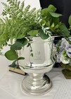 Champagne Bucket Silver Plated Ice Bucket German Vintage Lion Handled Trophy Urn