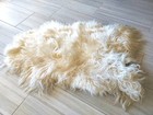  Icelandic Sheepskin Long Fur Ivory White Rug Decor