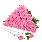 36 Pcs Pink Velvet Texture Soft Artificial Flowers Bridal Bouquet   Real Touch