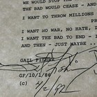 Gail Fisher Signed Auto Lyrics Sheet Mannix Letterhead Autographed