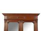 Antique Large English Carved Oak Bureau Cabinet Bookcase