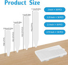 200 Pcs Collar Stays For Men s Dress Shirts  Plastic Collar Stays With Storage C