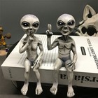 Realistic Space Alien Statue Martian Garden Figurine Set Home Decoration Outdoor