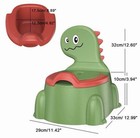Kids Dinosaur Potty Chair Toddler Toilet Training Seat Green Non-slip 12-36m