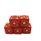 Old Version  Fabulous Las Vegas Opaque Red Gambling Dice Lot Of 5 Vintage 