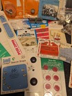 Lot Of Vintage Sewing Items Some New Unopened Zippers Buttons Fasteners Notions