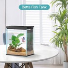 Betta Fish Tank 2 Gallon Glass Aquarium Starter Kit Small With Filter Light