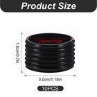 10 Pcs Black Tennis Racket Handle Rubber Ring  Tennis Racket Silicone Racquet   