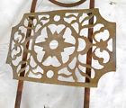 Antique 19th C  Hanging Brass And Iron Fireplace Trivet