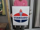Standard Oil   Gas Porcelain Enamel Steel Sign
