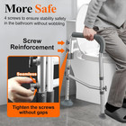 Toilet Safety Rails For Elderly  Adjustable Handicap Toilet Seat With Handles  S