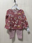 Carters Baby Girl 2 Piece Ls Knit Pant Set 9 Months New