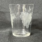Vintage Wine Shot Glass Glass Clear With Grapes