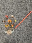 Vintage Tin Ferris Wheel Push Toy With Clicker   spins When Pushed 
