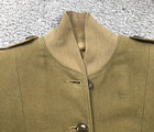 Womens Military Style Jacket Sz S Green High Neck Button-up Long Sleeve Pockets