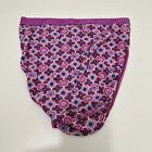 J c Penney Delicates Panty Hi-cut Size 5 Medallion Print Nwt Purple Pink