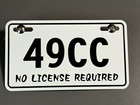 Scooter Tag 49cc Moped Motor 7x4 50cc No License Required Metal Uneven Plate