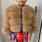 Children s Fur Jacket Real Fox Fur For Girls And Boys Aged 1-13 Years Old Kids