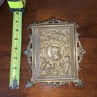Vtg Solid Brass Repousse Covered Frame Mercury   Cherub