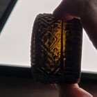 Open Pontil 3 Mold Keene Diamond Geometric Inkwell Mckearin Giii-29 Olive Amber