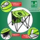 Foldable Commode Chair - Portable Camping Toilet  Steel Frame With Padded Sea   
