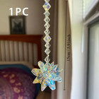 1pc Crystal Star Suncatcher Glass Hanging Ornament Window Home Office Decor