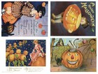12 Halloween Postcards Reproduction Vtg Antique Junk Journal Ephemera Pumpkins