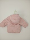 Pink Baby Jacket With Hoodie And Floral Print 0-3month Size