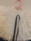 Small World Vintage Girls Lace And Tiered Polka Dot Dress