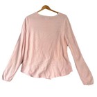 Croft   Barrow Women s Long Sleeve Top Blouse Pink Knit Pullover Size L Soft 