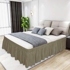 Adjustable Bed Skirt For Queen king Size Beds  22inch Drop  Easy Fit