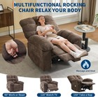 New Massage Reclining Chair Rocker With Heat Fabric Recliner Chair New