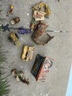 Mar Mar Japan Paya Tin Vintage Toys Lot Popeye Lil Abner Ch-47 Helicopter Eleph   