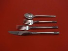 Aegean Weave Plain By Wallace Sterling Silver Regular Size Place Setting s  4pc