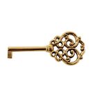 Ornate Cast Brass Key Brass Skeleton Antique - Antique Furniture Style Key