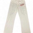 Women s Sinful By Affliction Vintage Y2k White Low Rise Sweatpants Pants Xs-m