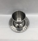 Zion Stainless Steel Kiddush Cup And Coaster     Pomegranate Passover  Shabbat