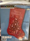 Bucilla Colorpoint Paintstitching Christmas Stocking Kits Santa 16    Lot Of 2 New