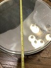 Vintage Silver Tone Ornate Filigree Mirrored Vanity Tray Oval Footed Centerpiece