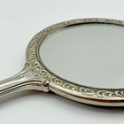 Vintage Silver Ornate Hand-held Vanity Mirror Metal 9 5  Antique Style