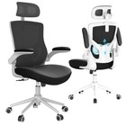Ergonomic Executive Office Chair Adjustable High Back Black White 400lbs
