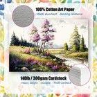 50 Pack Blank Watercolor Cards With Envelopes  140lb Heavyweight 100  Cotton    