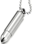 Urn Necklace Memorial Ashes Holder Keepsake Cremation Bullet Pendant Jewelry