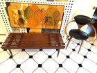Mid-century Modern 1960s Expanding Slat Coffe Table Bench-nice Collectible Mcm