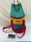 Vintage Color Block Ingrid Party Picnic Beach Sack Bag Cooler W Plates Cups New