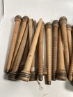 Wood Bobbins Spools Wooden Industrial Style Spindles 8 75  Wooden Quills Lot-30 