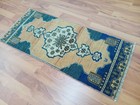 Antique Rug Vintage Rug Blue Rug Beige Rug Anatolian Handmade Oushak Rug 2x3 Rug