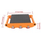 Heavy Duty 15 Ton 33069lbs Machinery Skate Dolly Mover Roller Cargo Trolley 360  